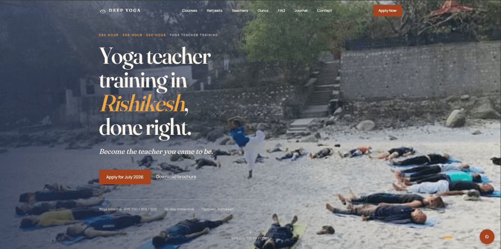 Deep Yoga Wellness — website built by YogaSEO